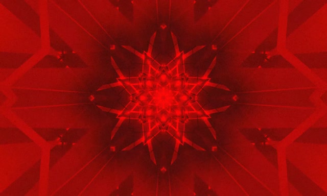 Tunel Neon Caleidoscop Stea Roșu VJ Loop 5:3 Wide 60fps Screensaver