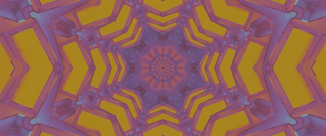 Tunel Neon Caleidoscop Auriu Violet 60fps 2.39:1 Cinemascope Screensaver VJLoops