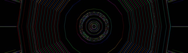 Tunel Neon Poligon Vortex VJLoops 60fps 32:9 Super Ultrawide Screensaver