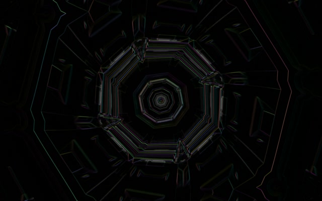 Octagonal Neon Tunnel Vortex 16:10 MacBook 60fps Screensaver VJ Loop
