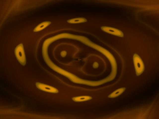 Golden Rings Neon Tunnel 4:3 Classic 60fps VJ Loop Screensaver