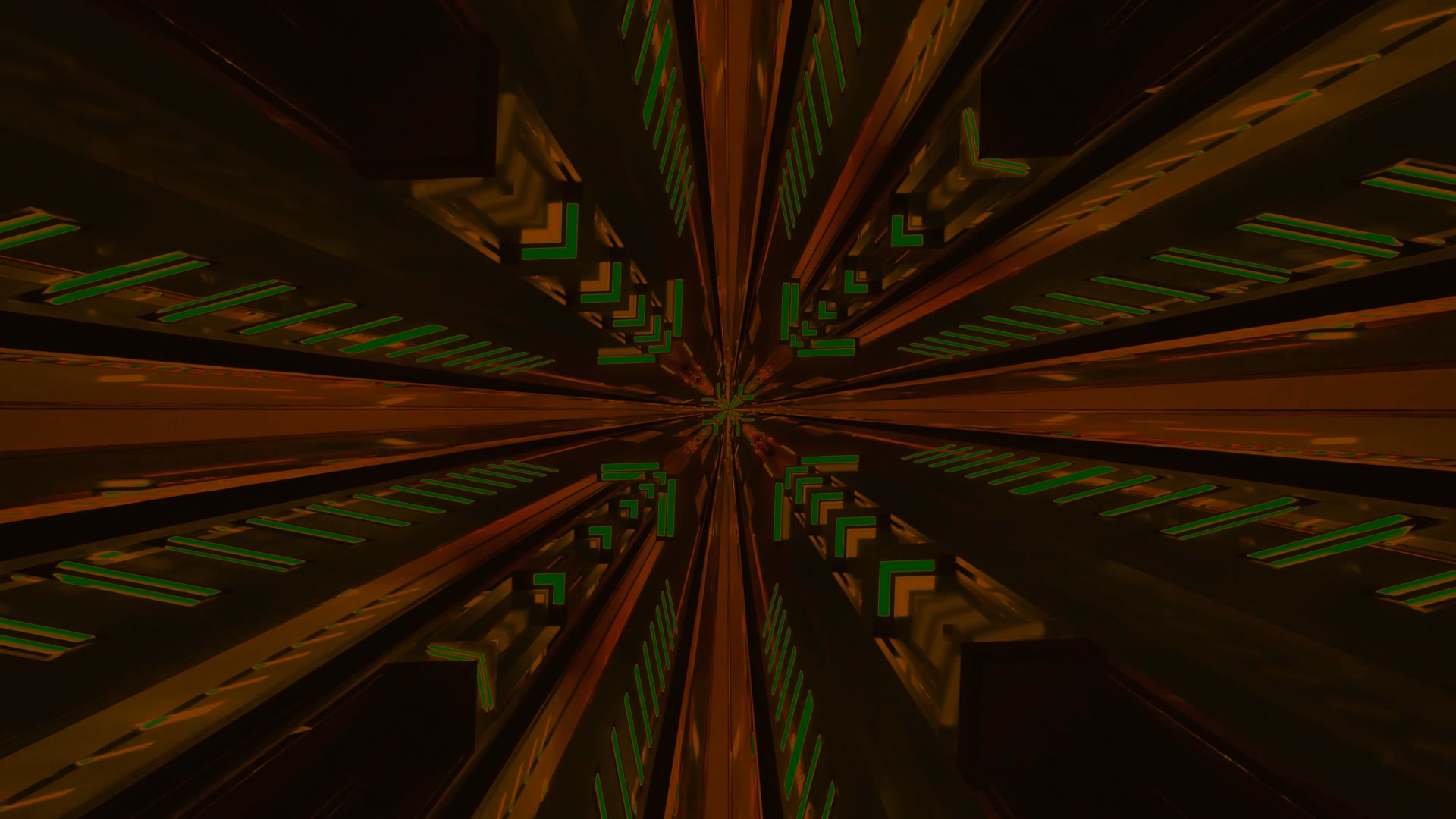 ecran de veille tunel neon 4K UHD 60fps portocaliu verde modele geometric windows 11 VJ ...