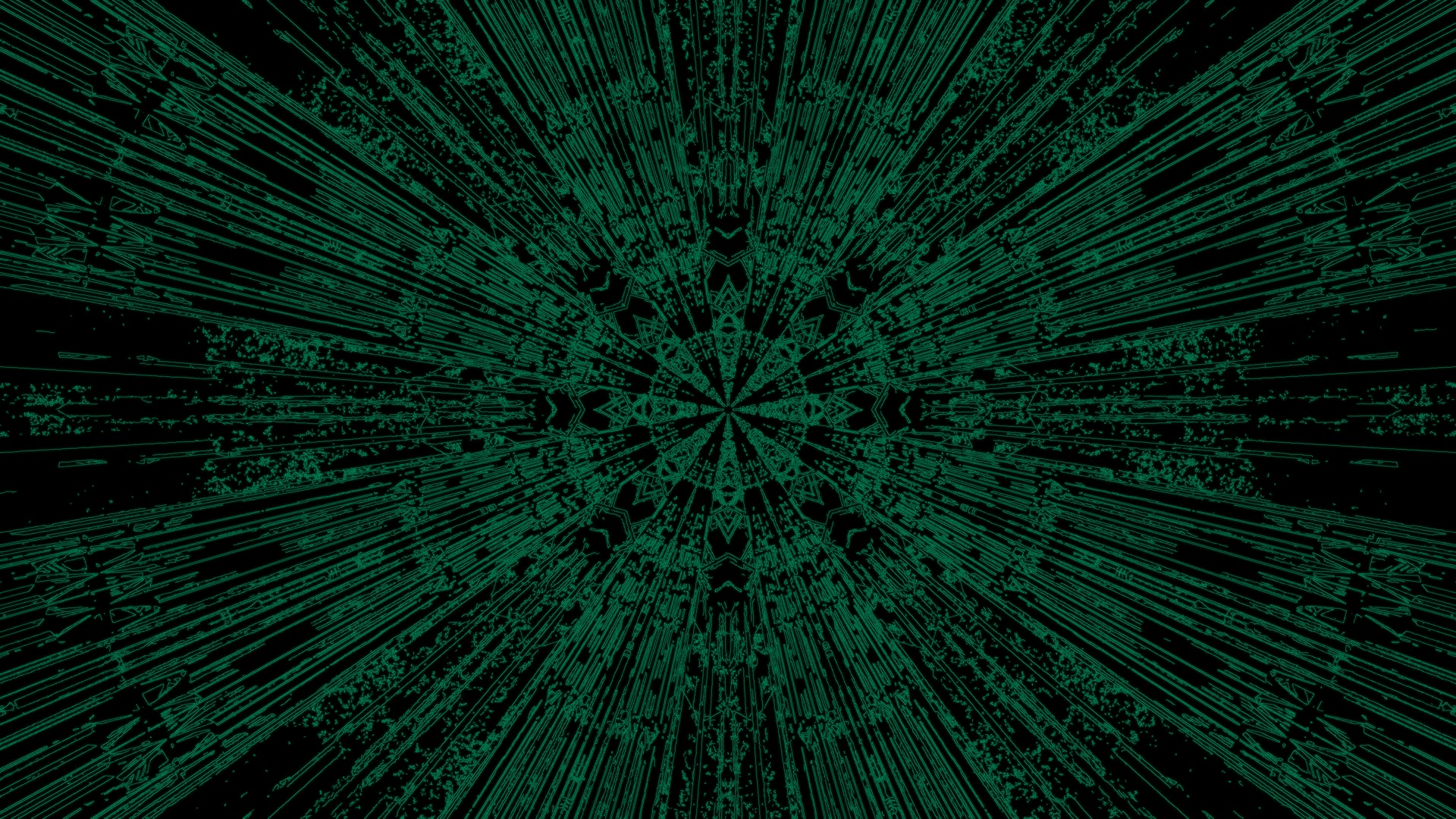 Tunel Neon Verde Caleidoscop Economizor Ecran 4K UHD 60fps VJLoops