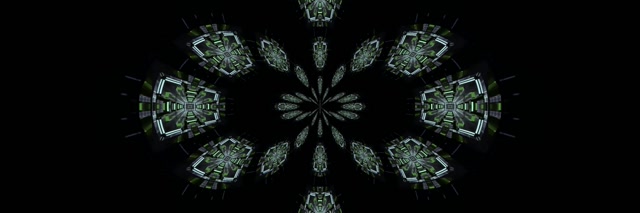 Tunel Neon Verde Fractal Caleidoscop Vj Loop 3:1 Triple Wide 60fps Screensaver