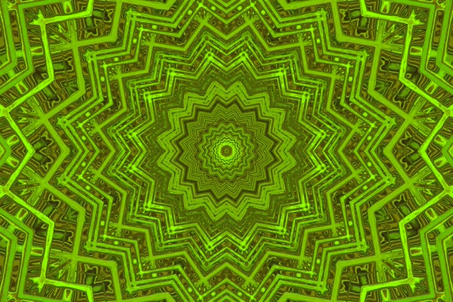 Tunel Neon Verde Mandala 3:2 surface 60fps Screensaver VJ Loop