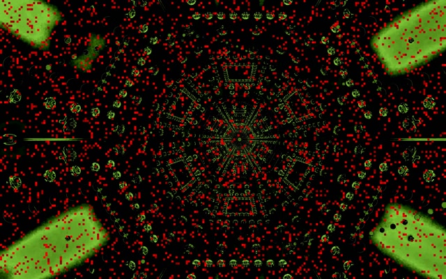 Tunel Neon Roșu Pixel Web Vortex Screensaver 16:10 MacBook 60fps Vj Loop