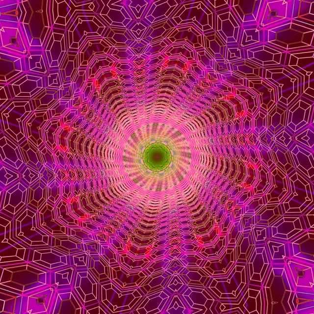 Tunel Neon Roz Hexagon Vortex Economizor Ecran 1:1 Square 60fps VjLoops