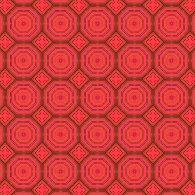 Tunel Neon Octagon Roșu Screensaver 1:1 Square 60fps VJ Loop