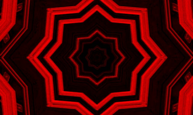 Tunel Neon Stea Roșie VJ Loop 60fps 5:3 Wide Screensaver