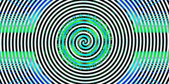 Tunel Neon Spirală Hipnotică Alb Negru VJ Loop 2:1 Univisium 60fps Screensaver