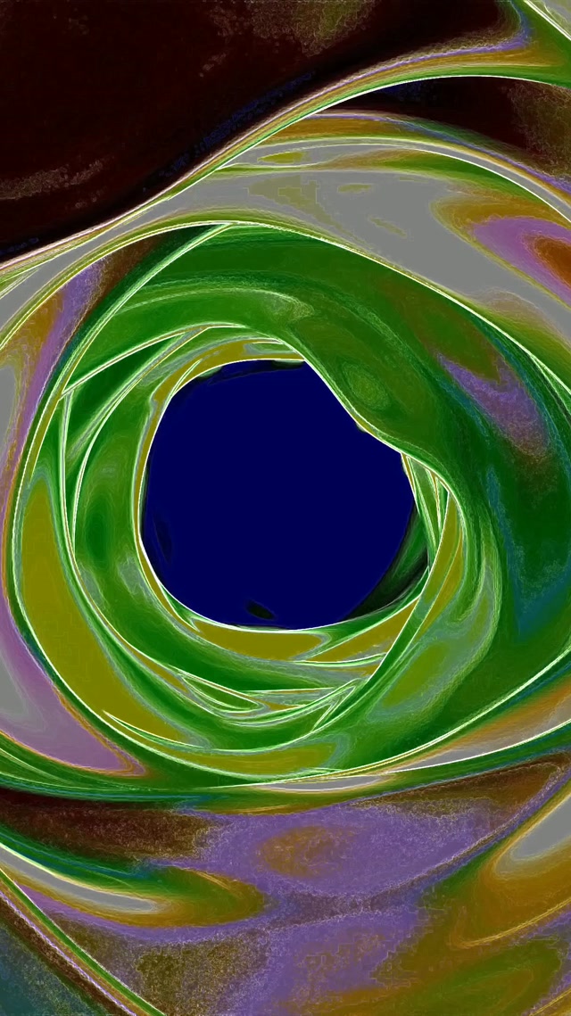 Ecran de Veille Tunel Neon Verde Albastru Spirala Windows 10 VJLoops 9:16 Reels 60fps