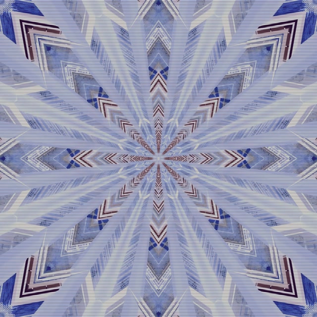 Tunel Neon Caleidoscop Albastru Screensaver 1:1 Square 60fps VJ Loop