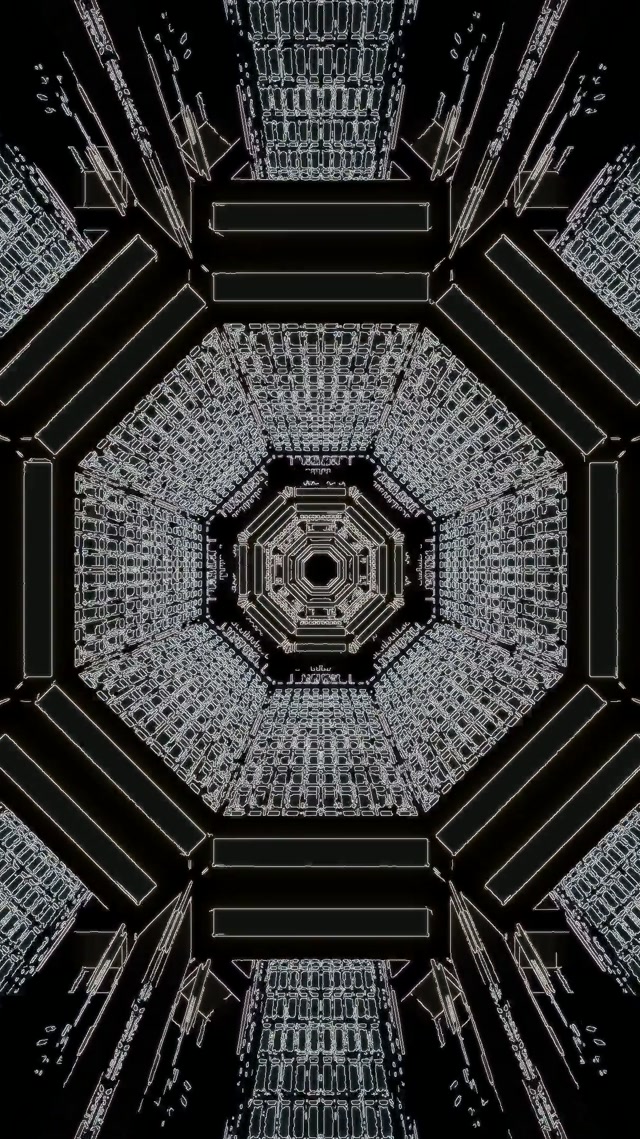 Tunel Neon Octogon Screensaver 60fps 9:16 Reels VJ Loop PC Laptop