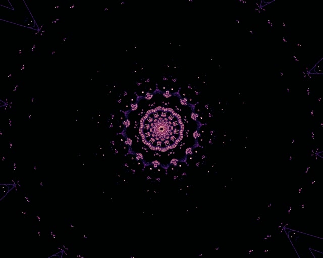 Tunel Neon Caleidoscop Mandala Purpuriu VJ Loop 5:4 industrial 60fps screensaver