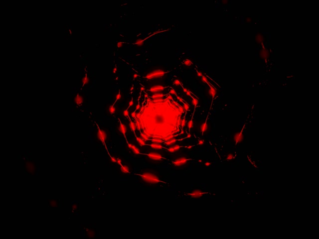 Red Pulsating Octagon Neon Tunnel 4:3 Classic 60fps VJ Loop Screensaver