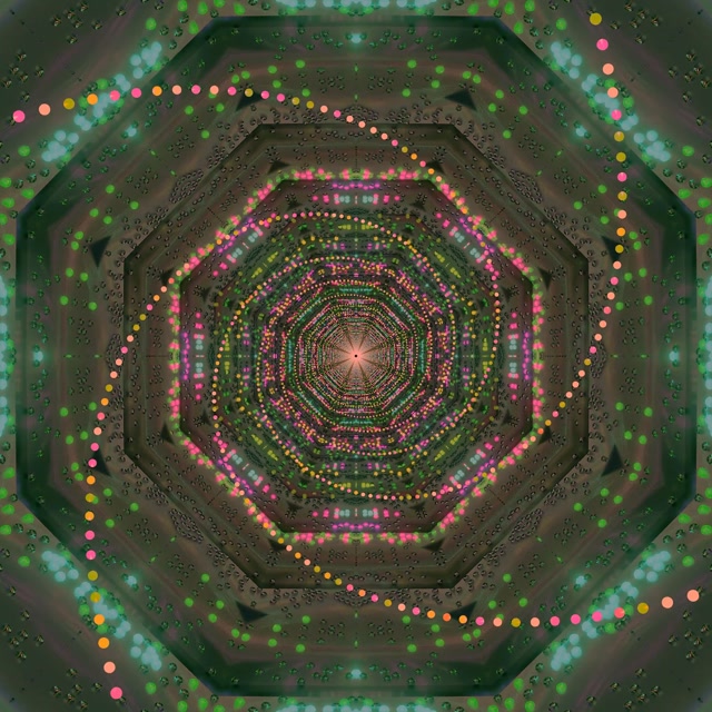 Неоновый Туннель Восьмиугольник Вортекс VJ Loop 1:1 Квадратный 60fps Заставка