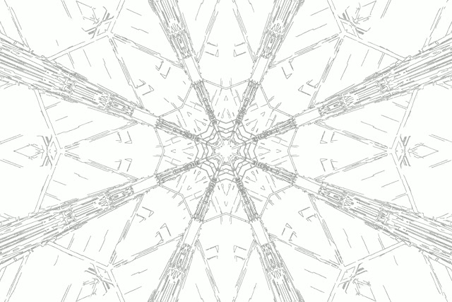 Неоновый туннель фрактальный калейдоскоп VJ Loop 3:2 Surface 60fps Screensaver