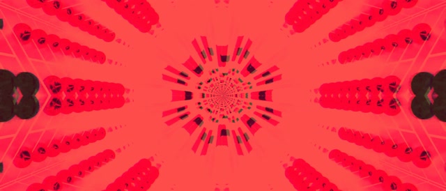 Neon Tunnel Red Kaleidoscope Burst VJ Loop 21:9 Ultrawide 60fps Screensaver
