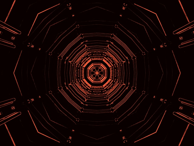 Красный октагон неоновый туннель VJ Loop 4:3 Classic 60fps Screensaver