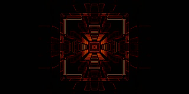 Red Geometric Neon Tunnel VJ Loop 2:1 Univisium 60fps Screensaver
