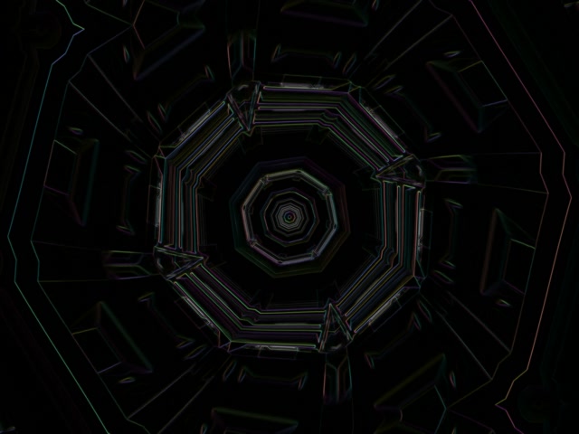 Octagonal Neon Tunnel 4:3 Classic 60fps VJ Loop Screensaver
