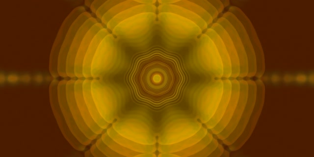 Pulsating Golden Hexagon Neon Tunnel 2:1 Univisium 60fps VJ Loop Screensaver