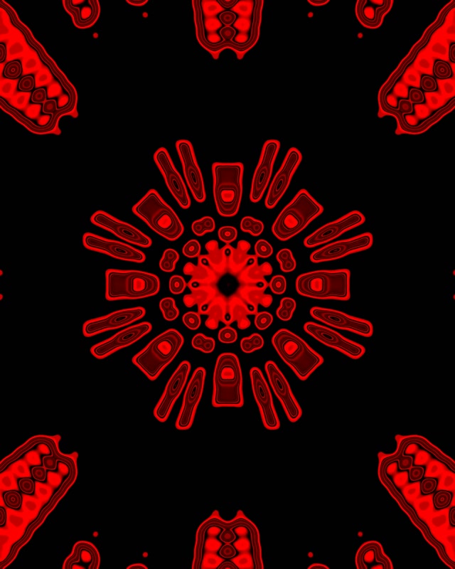 Red Neon Tunnel Kaleidoscope Burst | VJ Loop 4:5 Instagram 60fps Screensaver