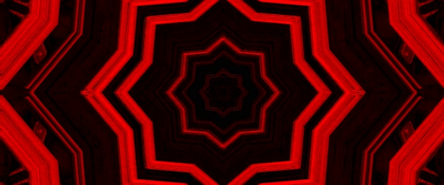 Красный неоновый туннель звезда вихрь заставка 2.39:1 Cinemascope 60fps VJ петля