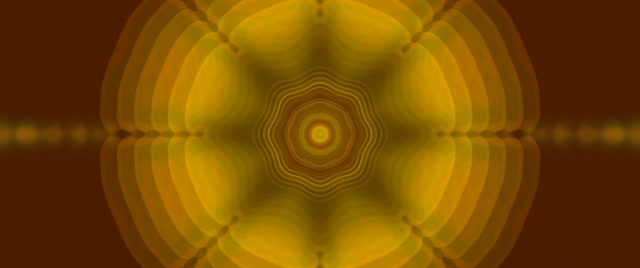 Pulsating Golden Hexagon Neon Tunnel VJ Loop 2.39:1 Cinemascope 60fps Screensaver