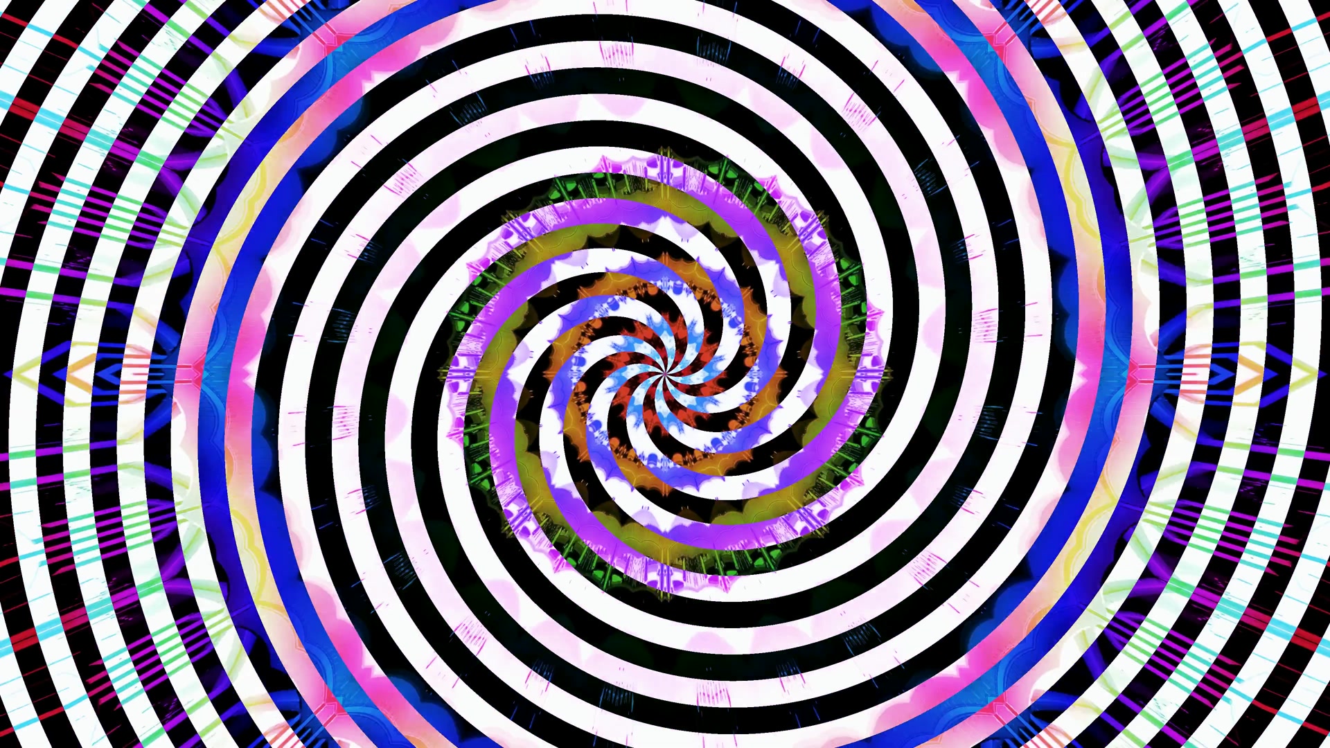 Hypnotický Neon Tunel Špirála Šetrič Obrazovky 4K UHD 60fps VjLoops