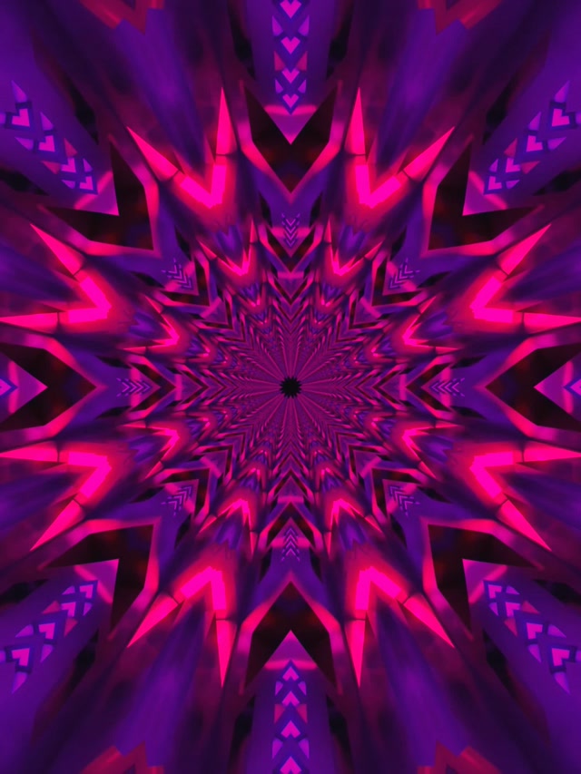 Neónový Tunel Fraktálny Kaleidoskop Výbuch VJLoops 3:4 iPad Portrait 60fps Šetrič Obrazovky