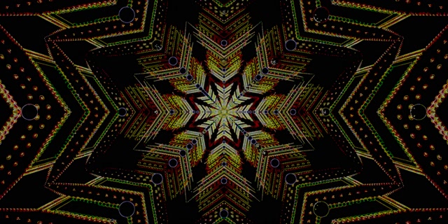 Neon Tunnel Kaleidoskop Šetrič Obrazovky 2:1 Univisium 60fps VJ Loop PC