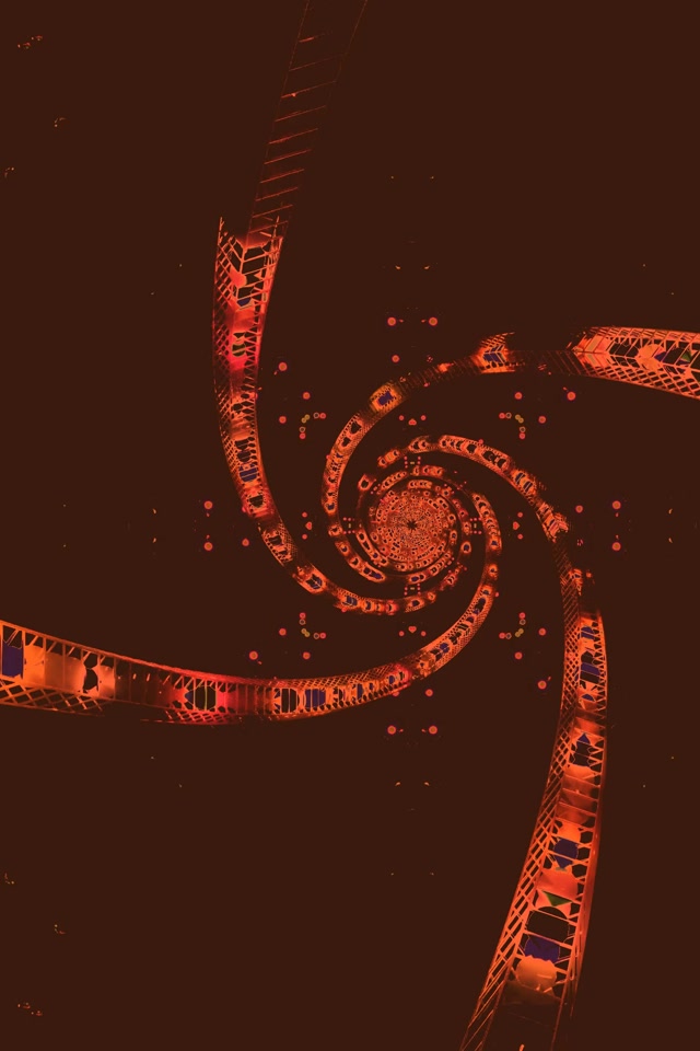 Neon Tunel Špirála Vortex 2:3 Photo Portrait 60fps Šetrič Obrazovky Vj Loop