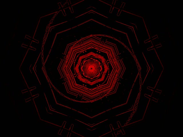 Neonová Tunel Červený Osemhran Vortex VJ Loop 4:3 Klasický 60fps Spúšťač