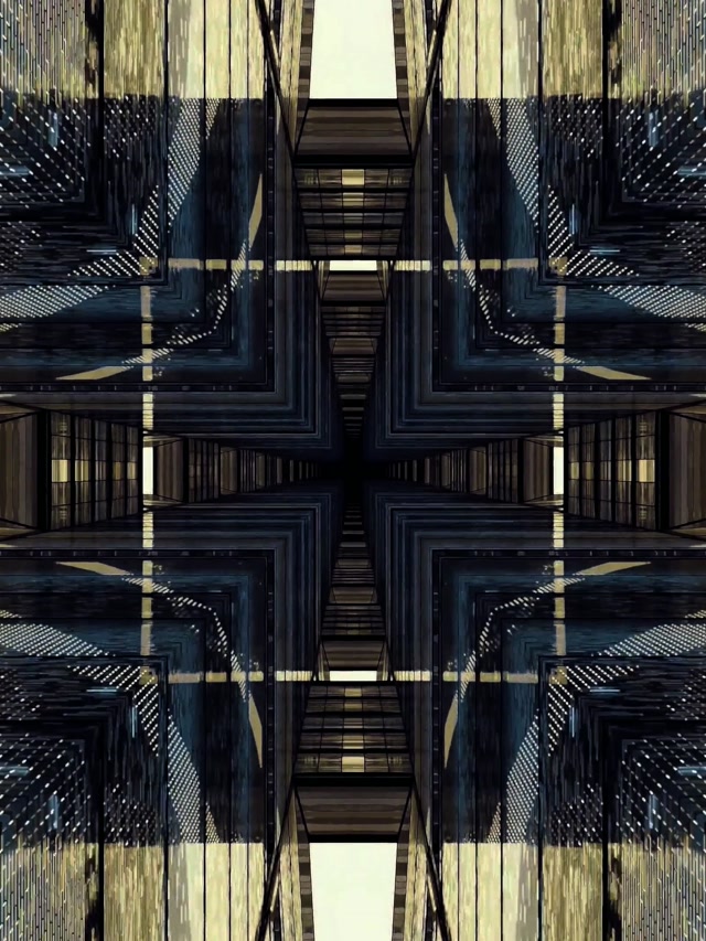 Neónový Tunel Zrkadlová Mestská Mriežka VJLoops 3:4 iPad Portrait 60fps Šetrič Obrazovky