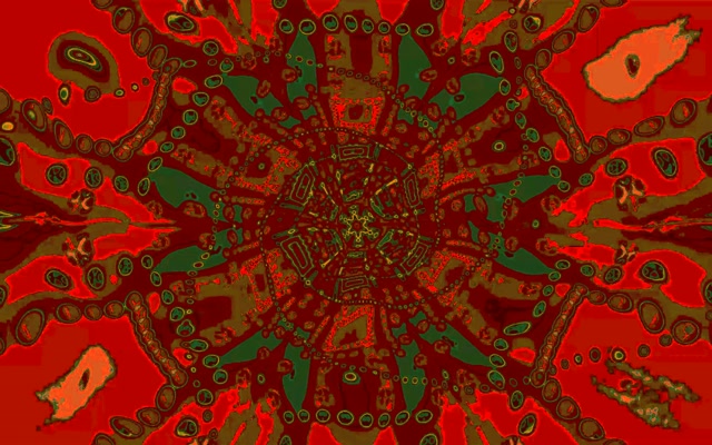 VjLoops Neon Tunel Červený Šesťuholník Mandala 60fps 16:10 macbook Šetrič Obrazovky