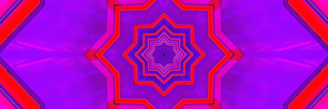 Neon Tunel Hviezda Vírenie VJ Loop 3:1 Triple Wide 60fps Šetrič Obrazovky