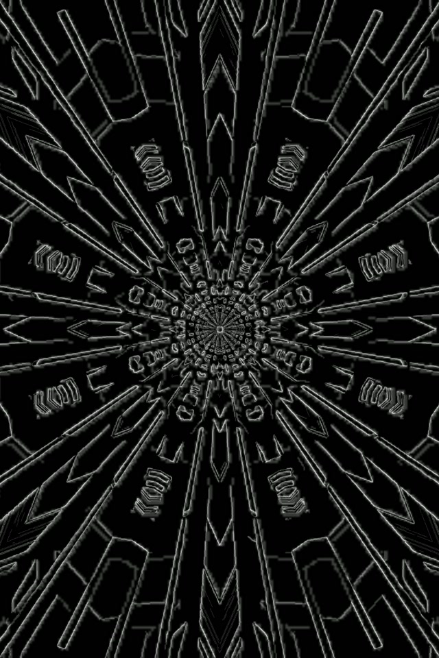 Neon Tunel Kaleidoskop Burst VJ Loop 2:3 Photo Portrait 60fps Šetrič Obrazovky