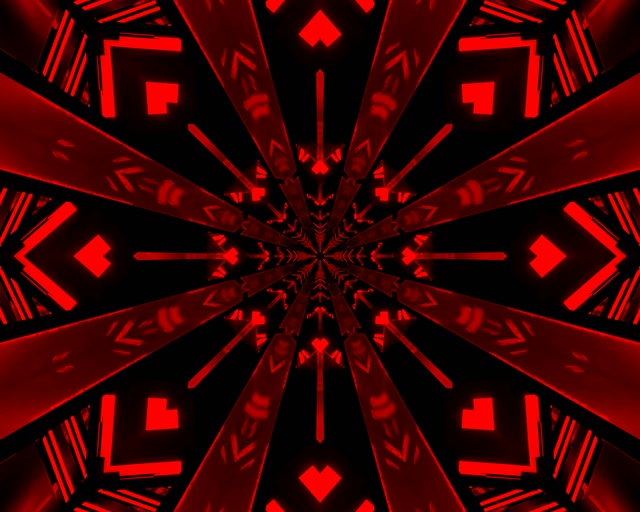 Červený Neon Tunnel Kaleidoskop Explózia VJ Loop 5:4 Industrial 60fps Šetrič Obrazovky