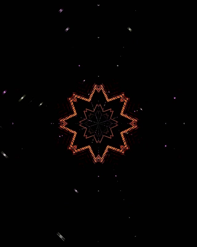 Neon Tunel Kaleidoskop Star Burst VJ Loop 4:5 Instagram 60fps Šetrič Obrazovky