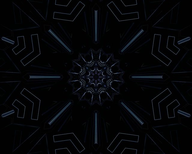 Neonový tunel Fraktálna Snehová vločka VJ Loop 5:4 Industrial 60fps Šetrič obrazovky