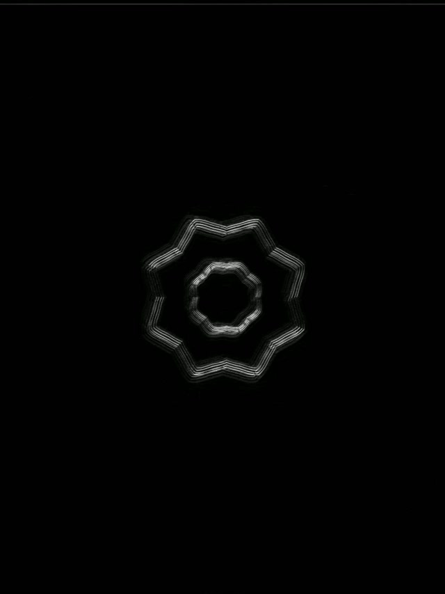 Neonový Tunel Tmavý Keltský Uzol Hviezda VJ Loop 3:4 iPad Portét 60fps Šetrič Obrazovky