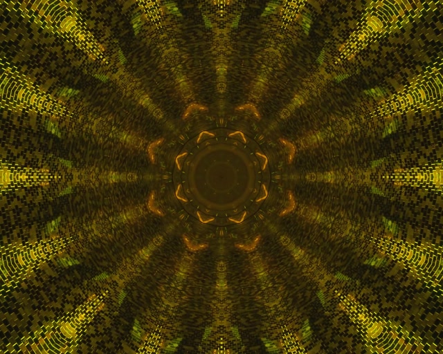 Neónový Tunel Zlatá Mozaika Kaleidoskop VJLoops 5:4 industrial 60fps Šetrič Obrazovky