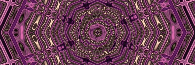 Fialový Fraktál Kaleidoskop Neónový Tunel 3:1 Triple Wide 60fps Šetrič Obrazovky VJ Loop