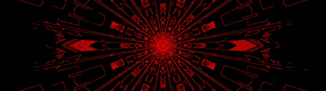 Neon Tunel Fraktál Kaleidoskop Burst 32:9 Super Ultrawide 60fps Šetrič Obrazovky VJ Loop