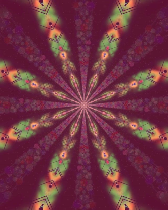 VJ Loop Neonový Tunel Kaleidoskop Burst 4:5 Instagram 60fps Screensaver