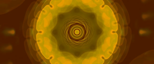 Pulsating Yellow Neon Tunnel VJ Loop 2.39:1 Cinemascope 60fps Screensaver