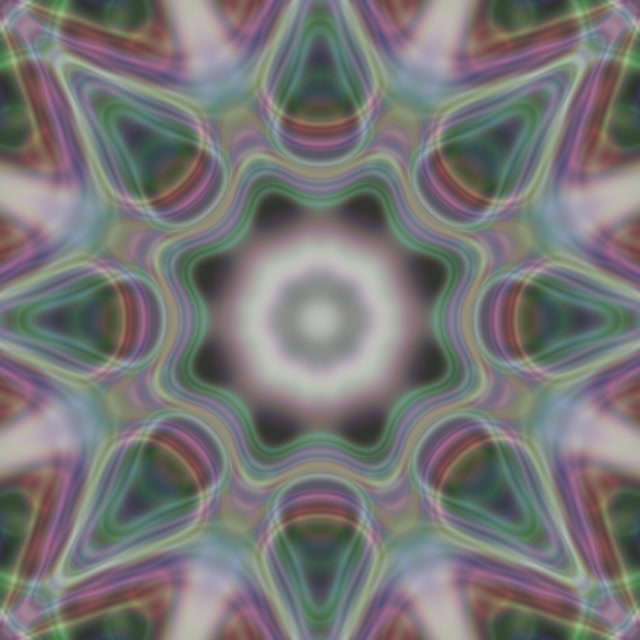 Kaleidoscope Neon Tunnel VJ Loop 1:1 Square 60fps Screensaver Motion Background