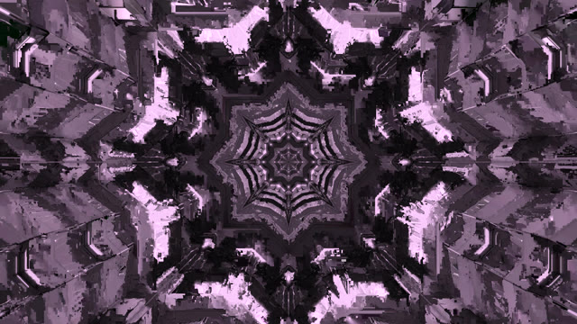 Fialový Geometrický Kaleidoskop VJLoops - Tmavé Abstraktné Pohybové Pozadie