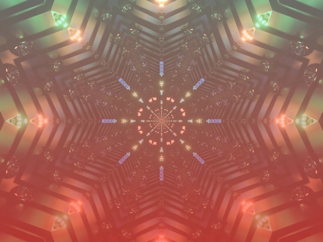 Neon Tunel Ružová Lampáš Kaleidoskop VJ Loop 4:3 Classic 60fps Šetrič Obrazovky